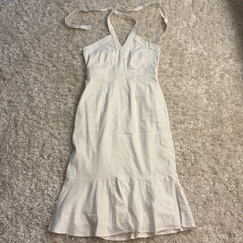 Ann Taylor Six Petite White Summer Halter Dress New